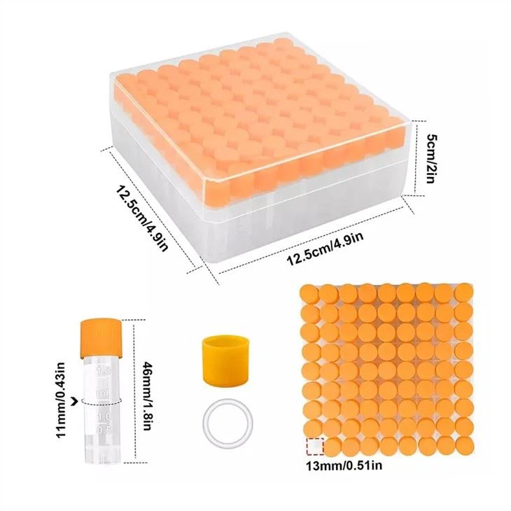 plastic cryovial tube box